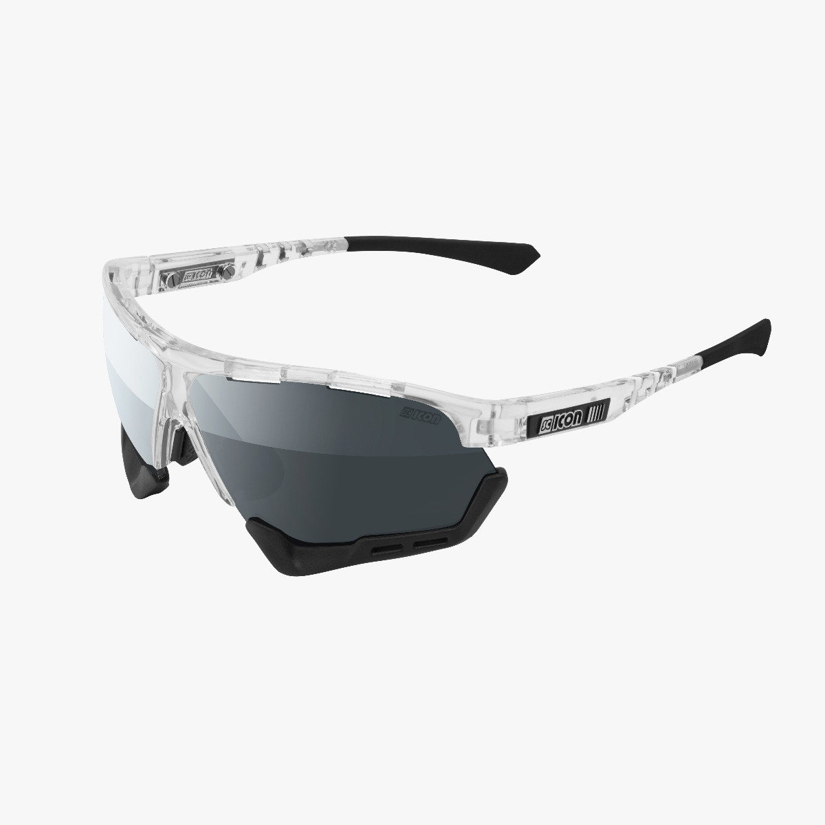 Scicon Sports | Aerocomfort Sport Cycling Performance Sunglasses - Crystal / Silver - EY15080705

