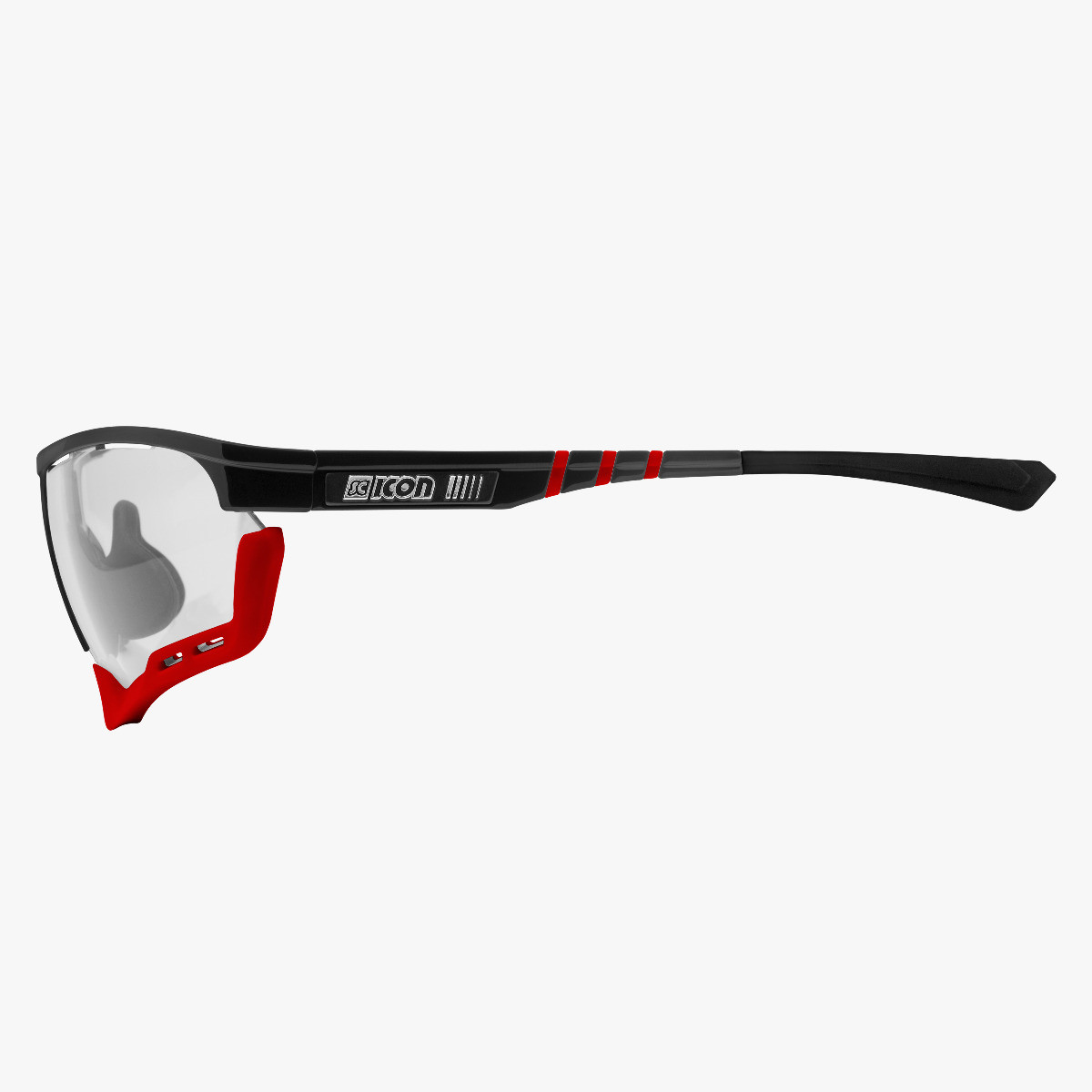 Scicon Sports | Aerocomfort Sport Cycling Performance Sunglasses - Black Gloss / Photocromatic Red - EY15160203
