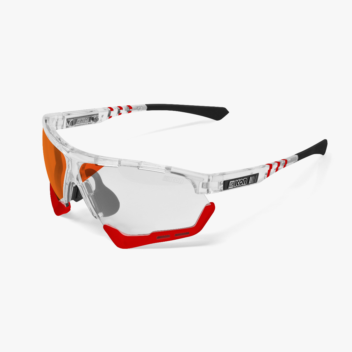 Scicon Sports | Aerocomfort Sport Cycling Performance Sunglasses - Crystal Gloss / Photocromatic Red - EY15160703
