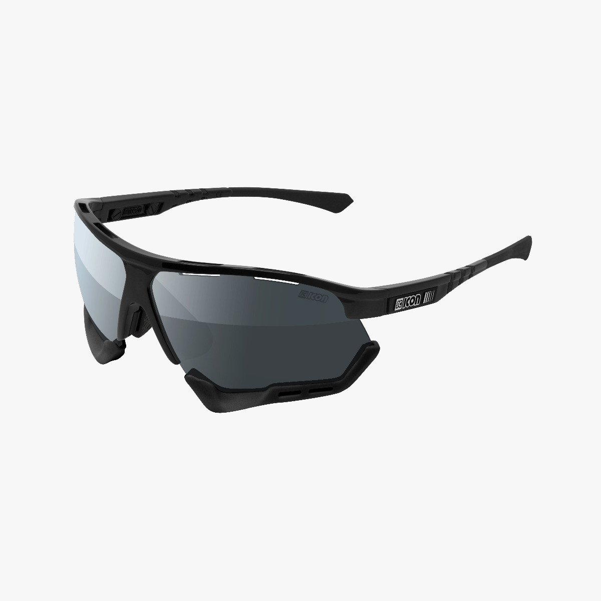Aerocomfort performance sunglasses scnpp black frame silver lenses EY19080205
