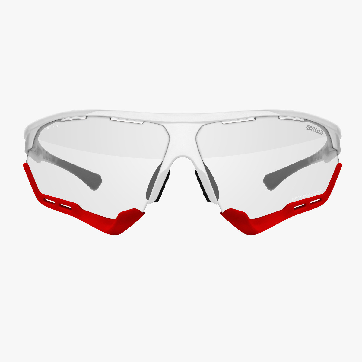 Aerocomfort cycling sunglasses scnxt photochromic white frame red lenses EY19160403
