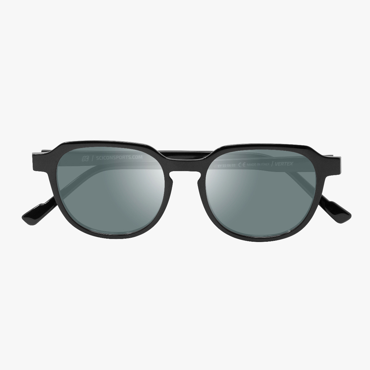 Scicon Sports | Vertex Lifestyle Sunglasses - Black, Multimirror Silver Lens - EY220802