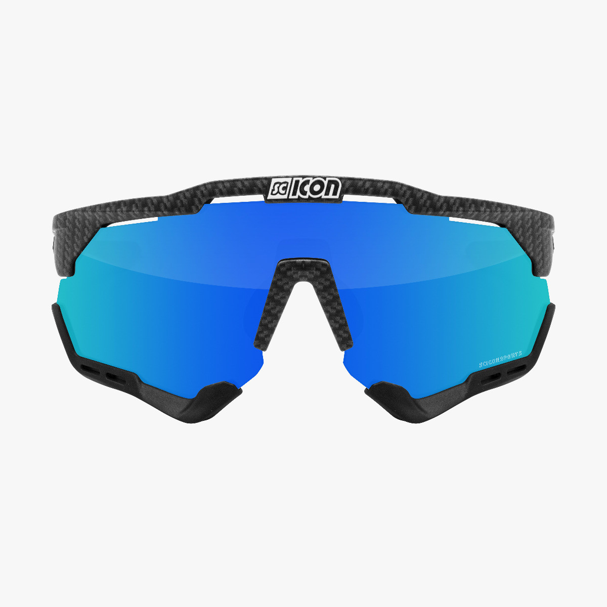 Scicon Sports | Aeroshade XL Carbon Cycling Sunglasses - Carbon Matt / Multimirror Blue - EY25031201