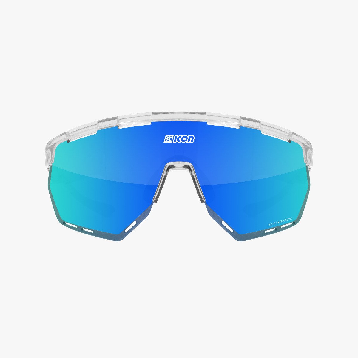 Scicon Sports | Aerowing Sport Performance Sunglasses - Crystal Gloss / Multimirror Blue - EY26030701