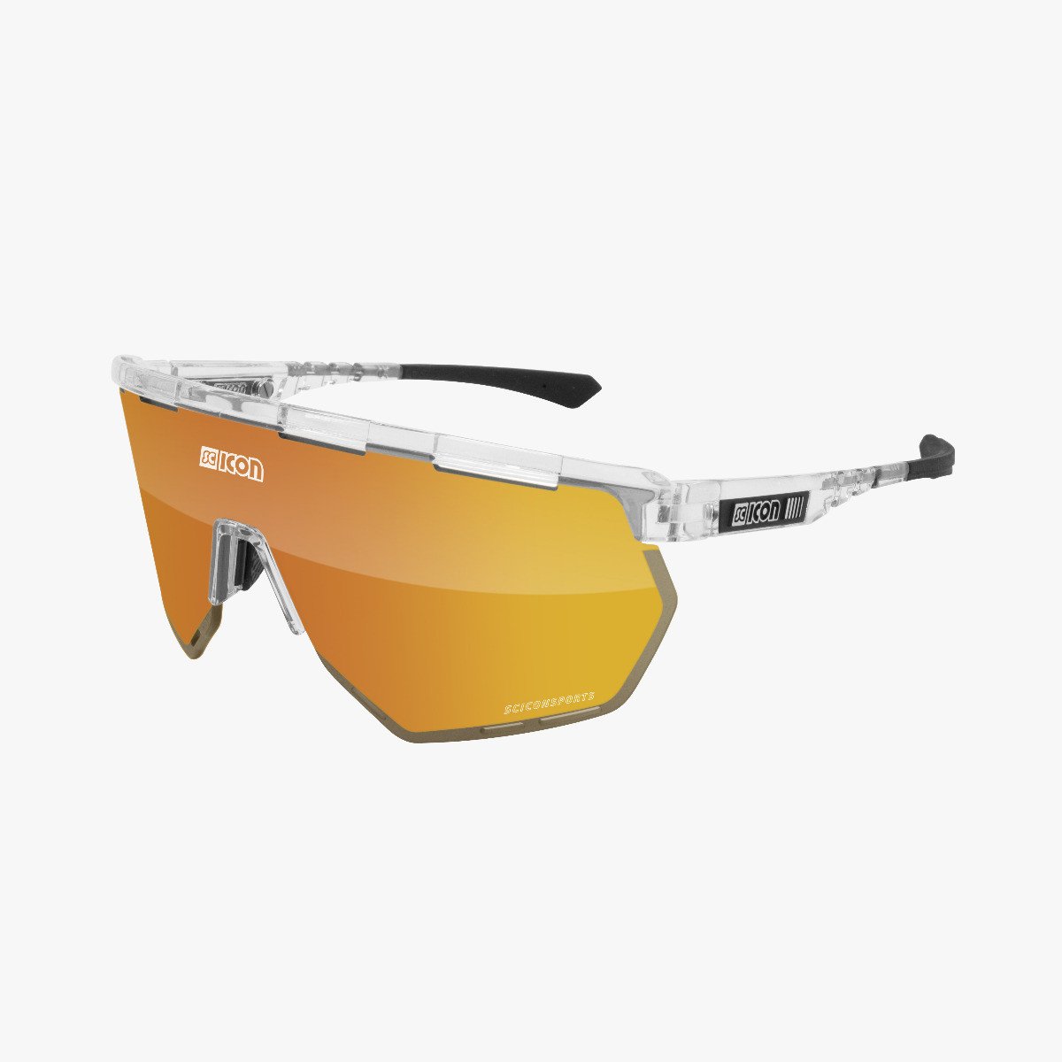 Scicon Sports | Aerowing Sport Performance Sunglasses - Crystal Gloss / Multimirror Bronze - EY26070701