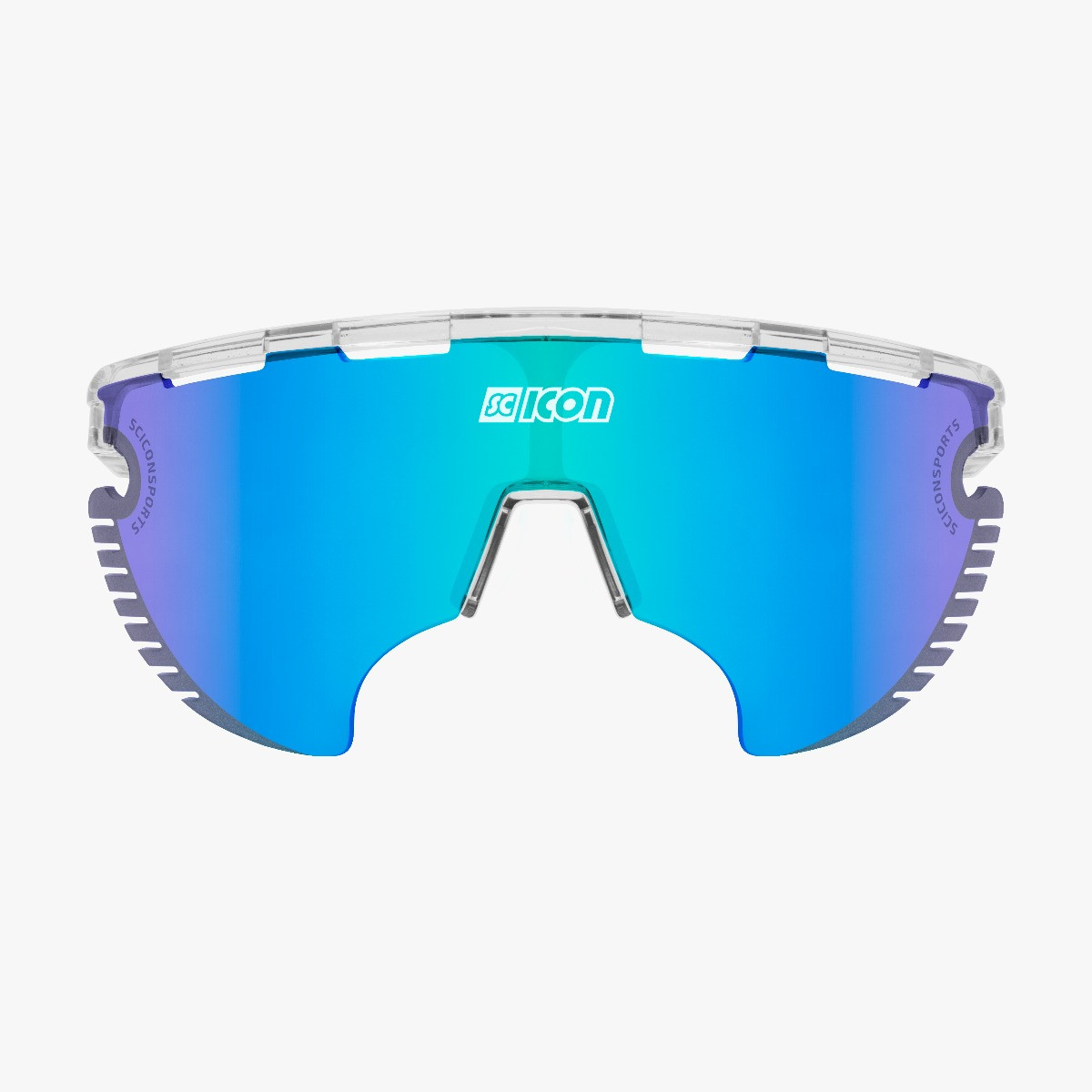 Scicon Sports | Aerowing Lamon Sport Performance Sunglasses - Crystal Gloss / Multimirror Blue - EY30030700