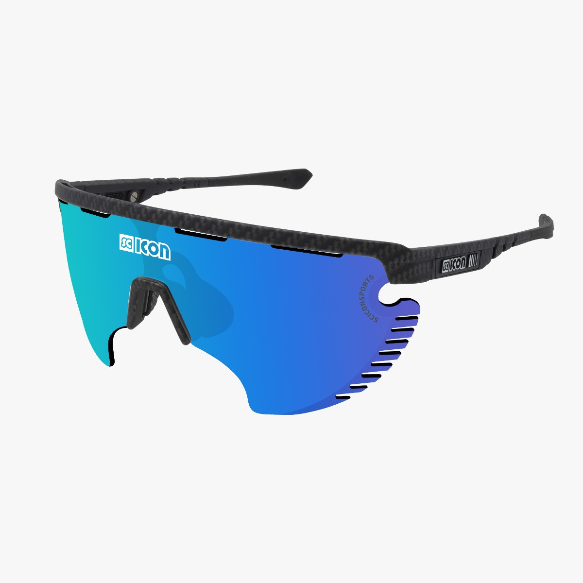 Scicon Sports | Aerowing Lamon Sport Performance Sunglasses - Carbon Matt / Multimirror Blue - E30031200