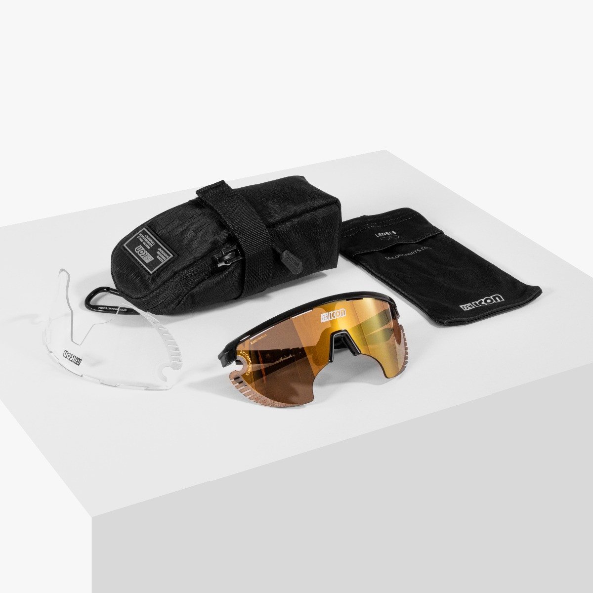 Scicon Sports | Aerowing Lamon Sport Performance Sunglasses - White Gloss / Multimirror Bronze - EY30070800
