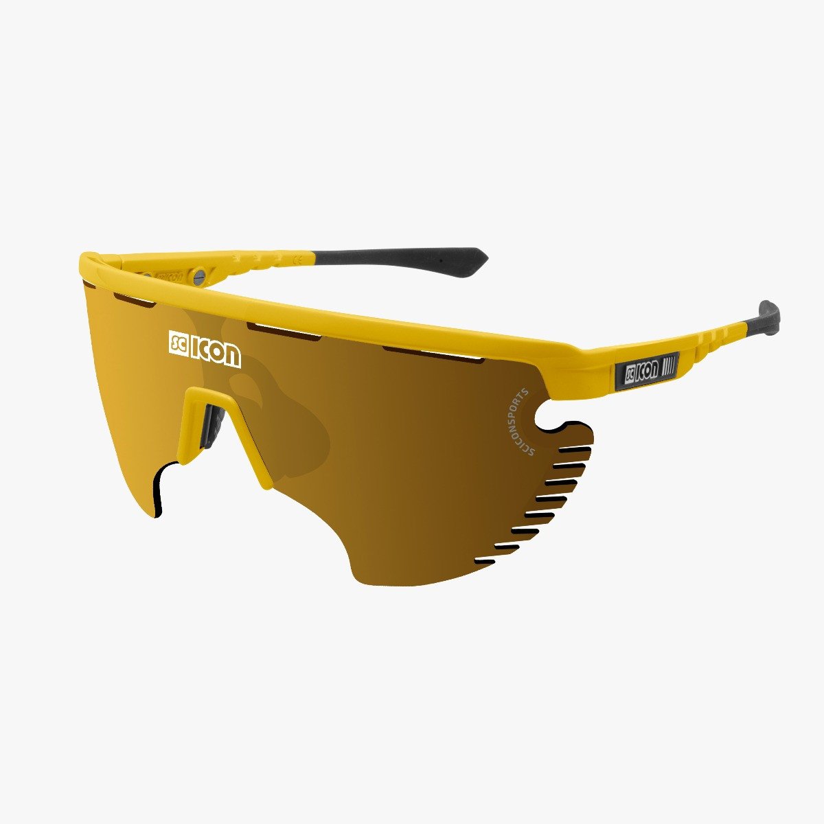 Scicon Sports | Aerowing Lamon Sport Performance Sunglasses - Yellow Gloss / Multimirror Bronze - EY30071100
