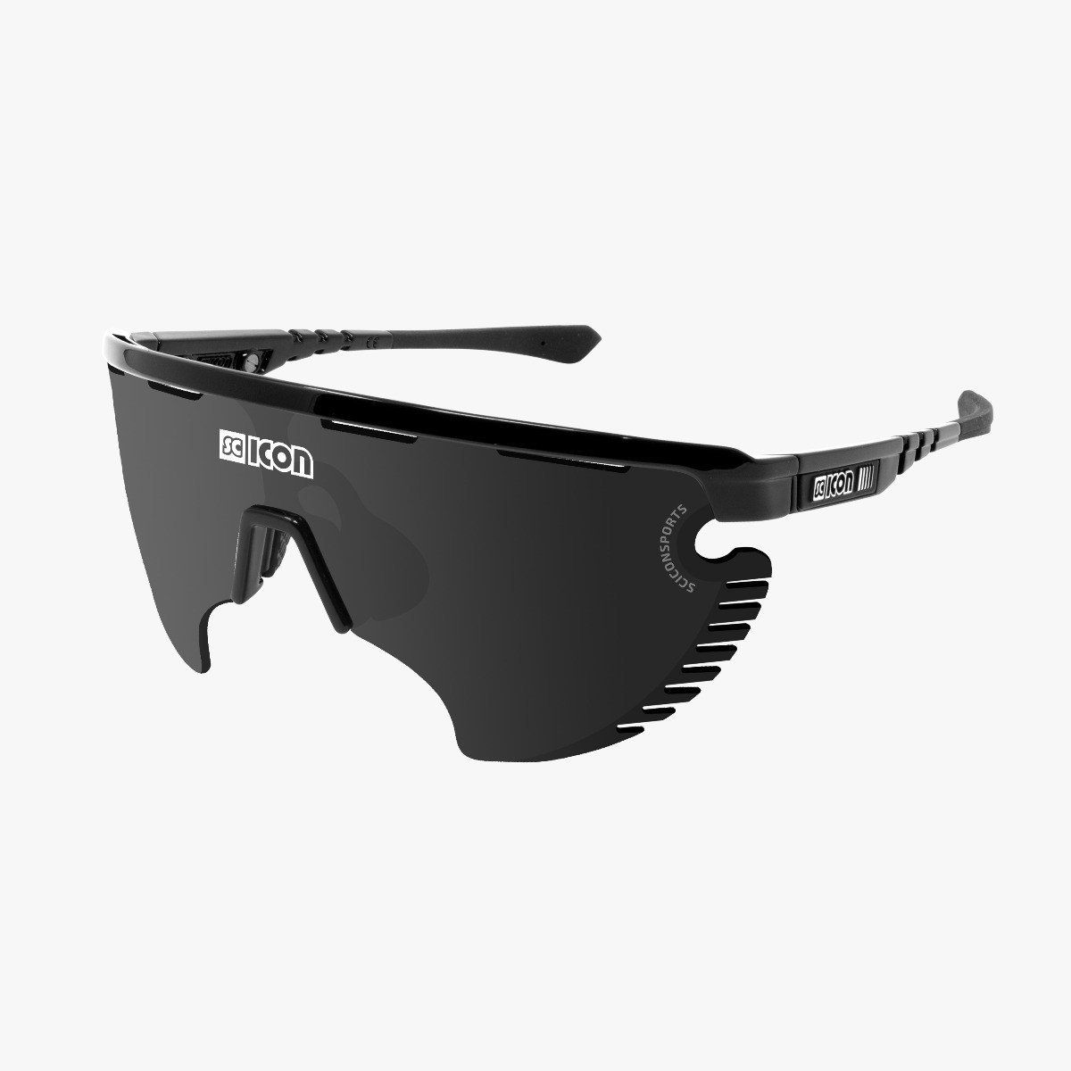 Scicon Sports | Aerowing Lamon Sport Performance Sunglasses - Black Gloss / Multimirror Silver - EY30080200