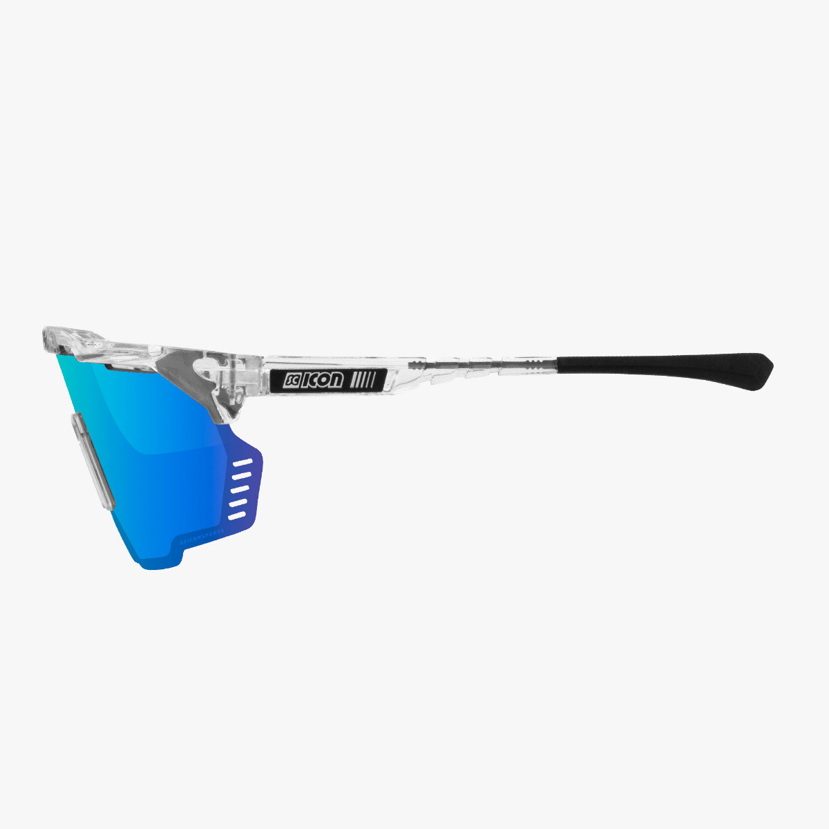 Scicon Sports | Aeroshade Kunken Performance Sunglasses - Crystal Gloss / Multimorror Blue - EY31030700