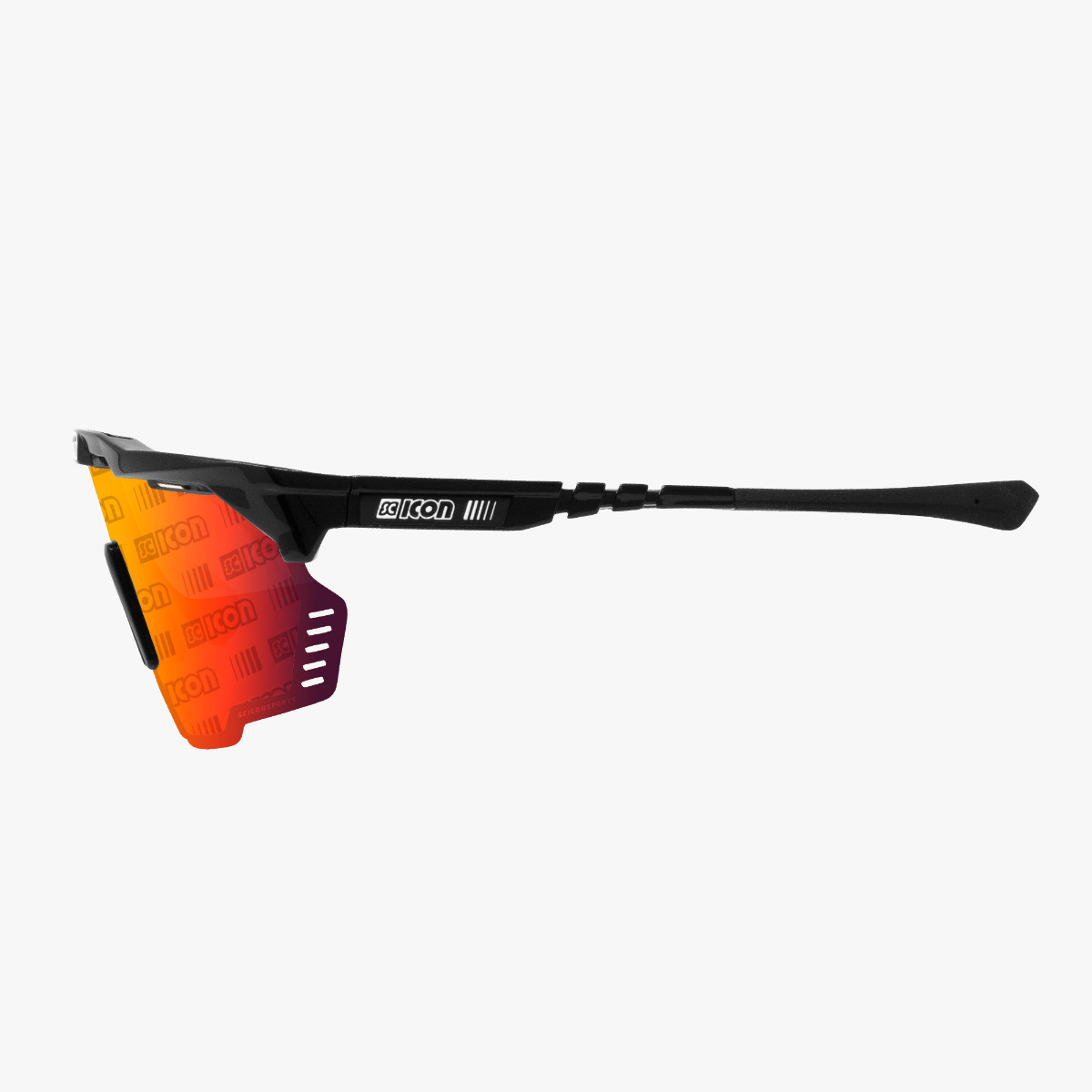 Scicon Sports | Aeroshade Kunken Performance Sunglasses - Black Gloss / Multimirror Red Monogram - EY31130200