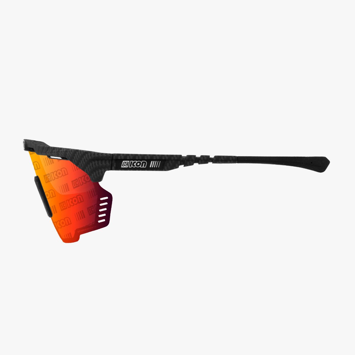 Scicon Sports | Aeroshade Kunken Performance Sunglasses - Carbon Matt / Multimirror Red Monogram - EY31131200