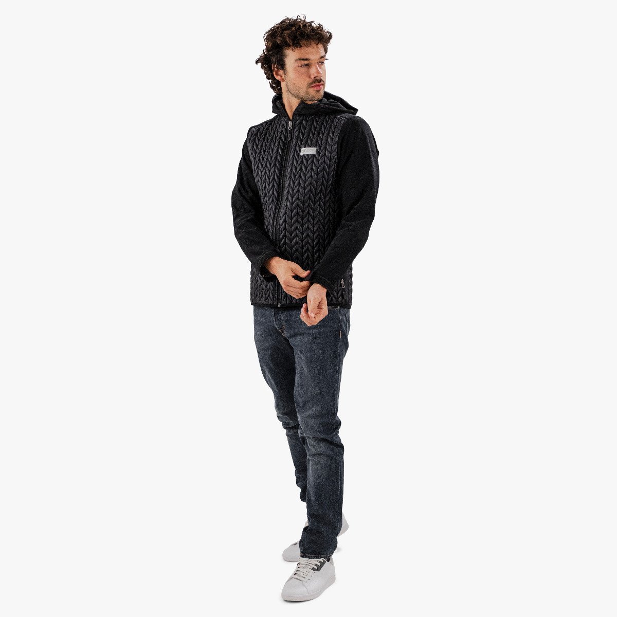 classy hoodie jacket scicon sports black scjw5502