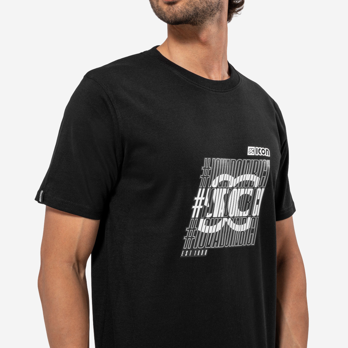 Scicon Sports | SC #IOVADOINBICI Logo Lifestyle Cotton T-shirt - Black - TS61862