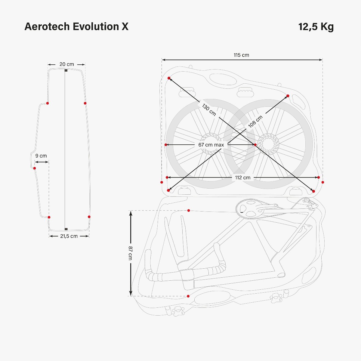 VALIGIA PORTA BICI AEROTECH EVOLUTION X TSA