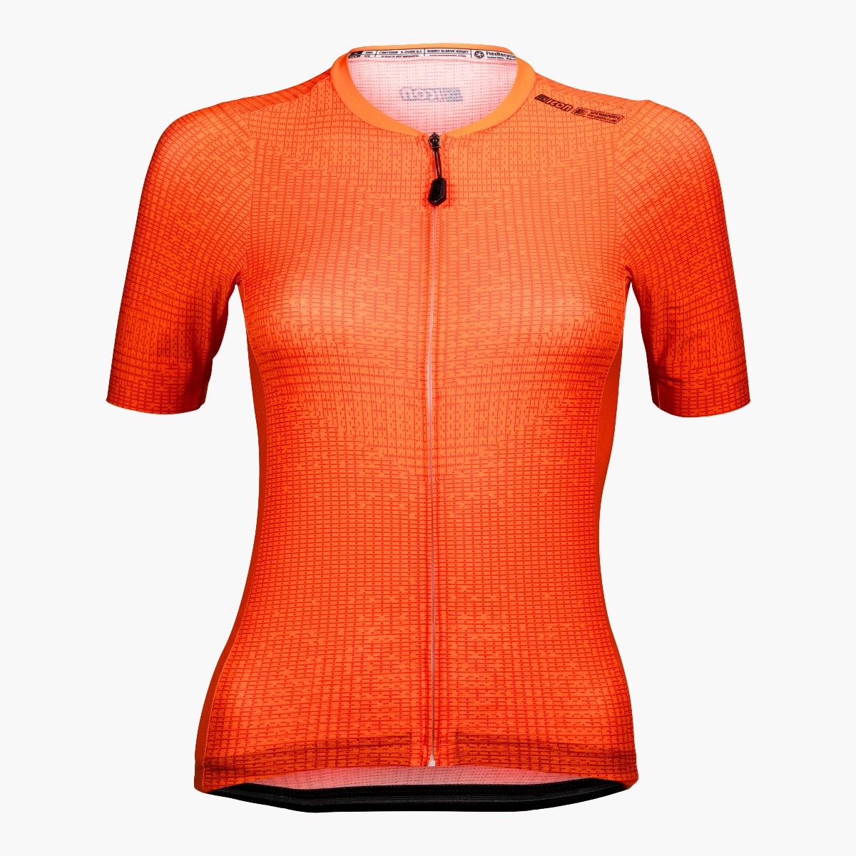 cjw11008 women cycling jersey x over 9 5 summer short sleeve orange fluo scicon