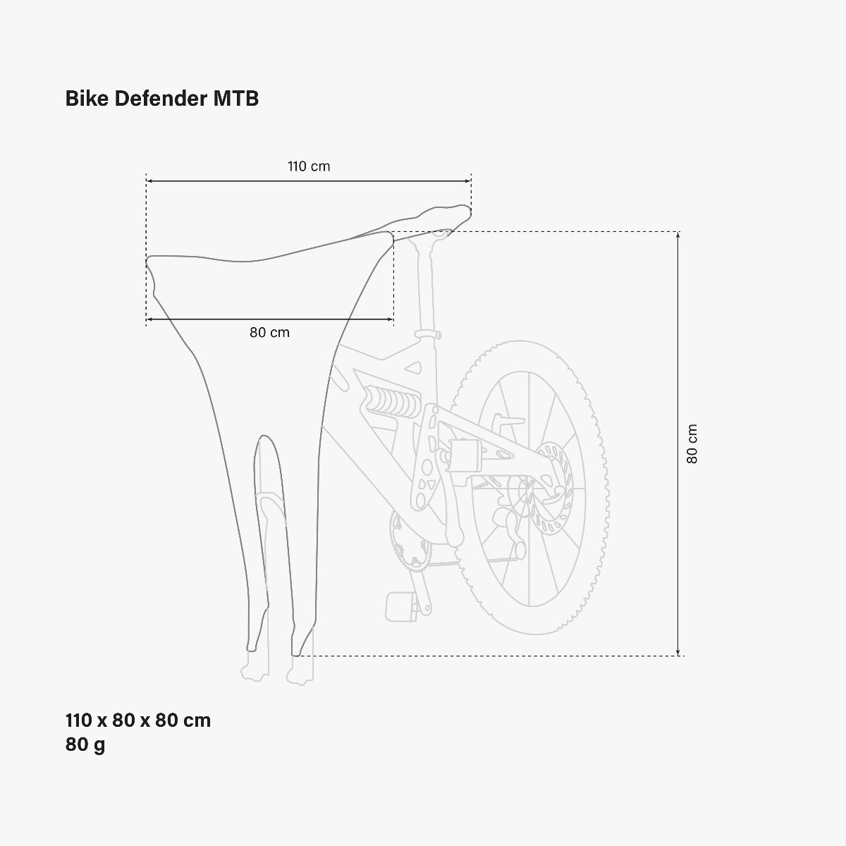 CUBIERTA DE BICI TECHO COCHE - MTB