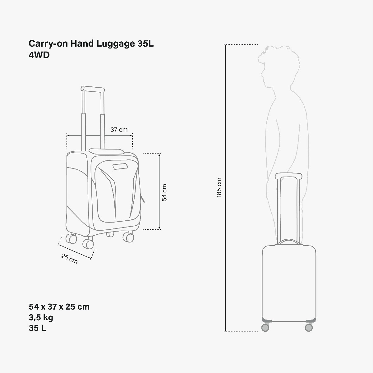 MALETA DE CABINA 35 LITROS - 4WD