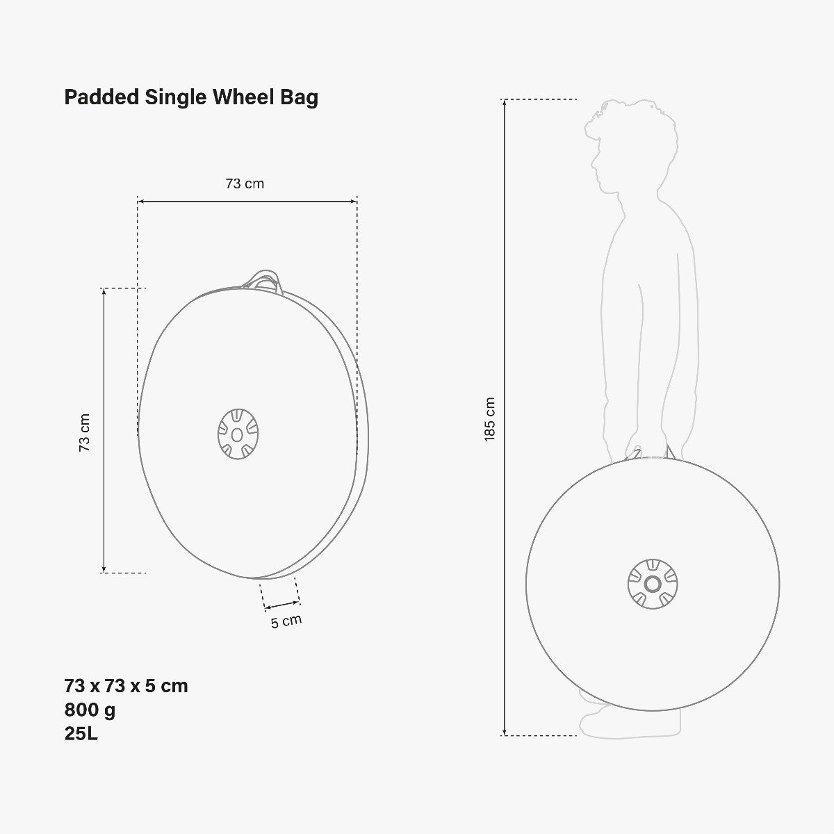 PADDED SINGLE WHEEL BAG 