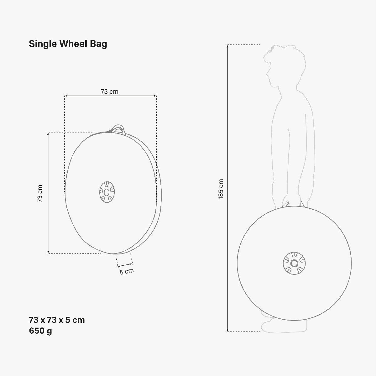 BORSA PORTA RUOTA SINGOLA