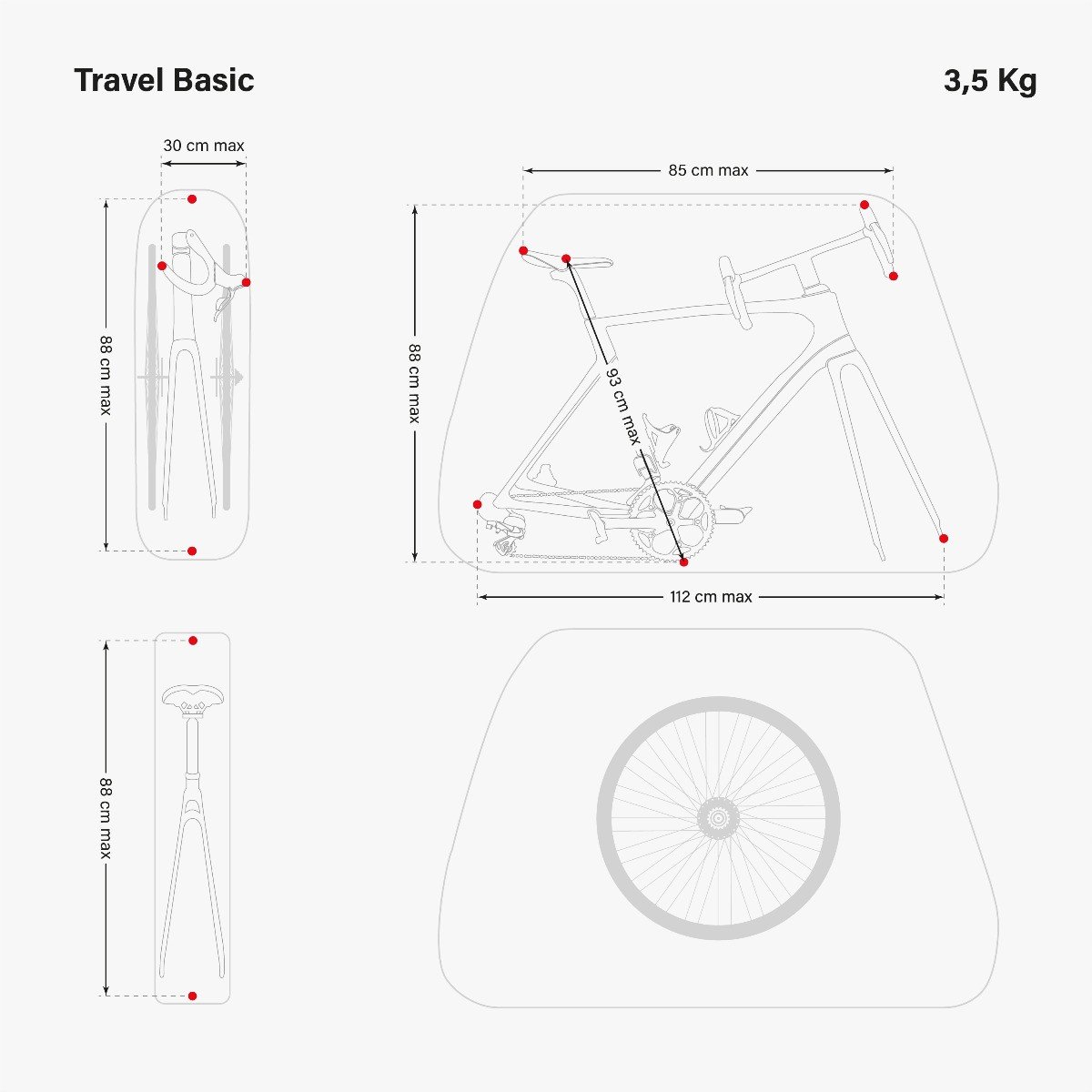 SACO PARA LLEVAR BICICLETA - TRAVEL BASIC