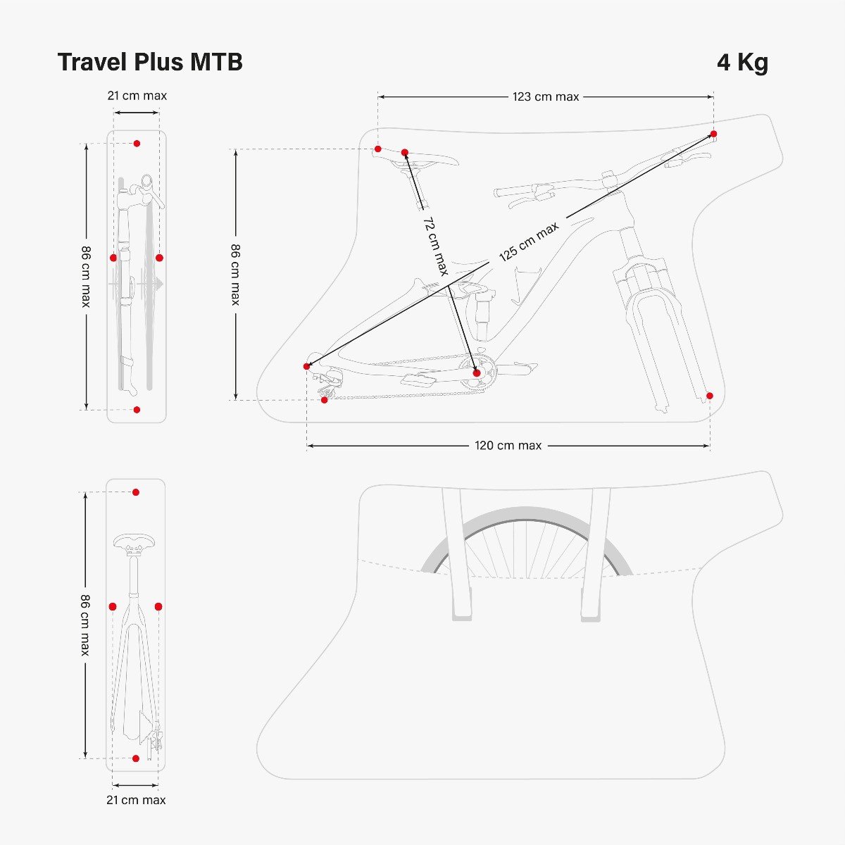 WEICHE FAHRRADTASCHE - TRAVEL PLUS MTB