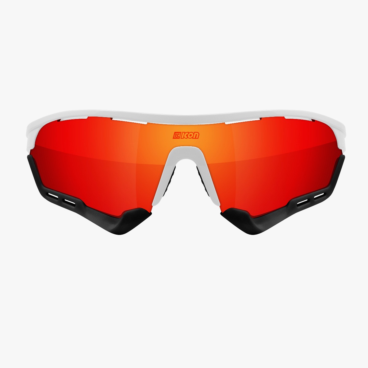 Scicon Sports | Aerotech Sport Cycling Performance Sunglasses - White / Red - EY13060403
