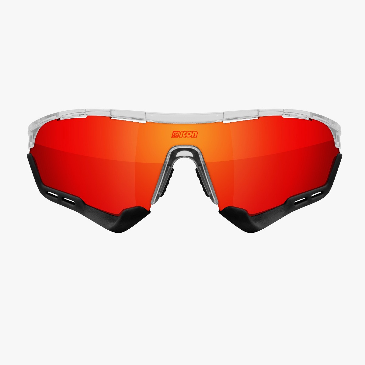 Scicon Sports | Aerotech Sport Cycling Performance Sunglasses - Crystal / Red - EY13060703
