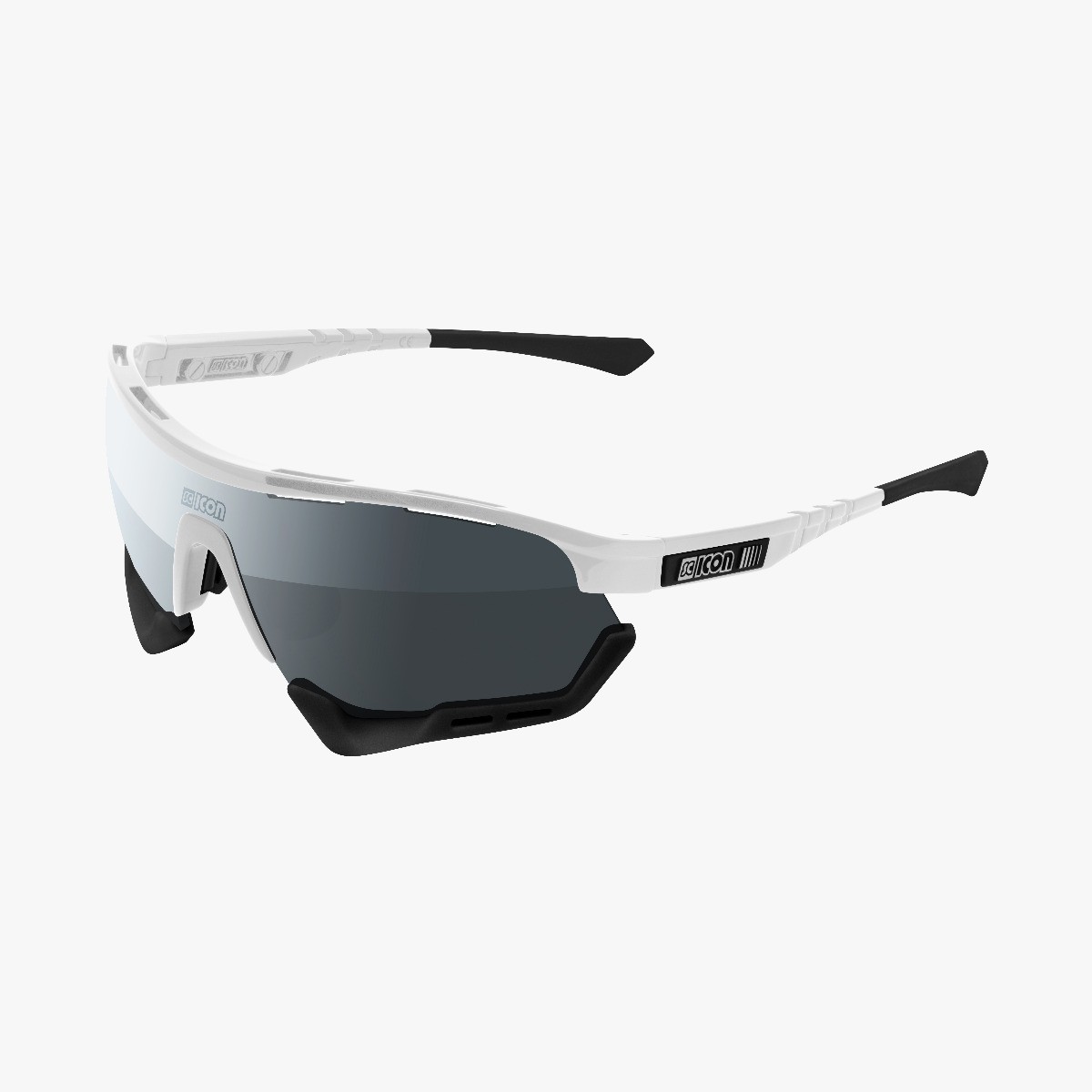 Scicon Sports | Aerotech Sport Cycling Performance Sunglasses - White / Silver - EY13080405
