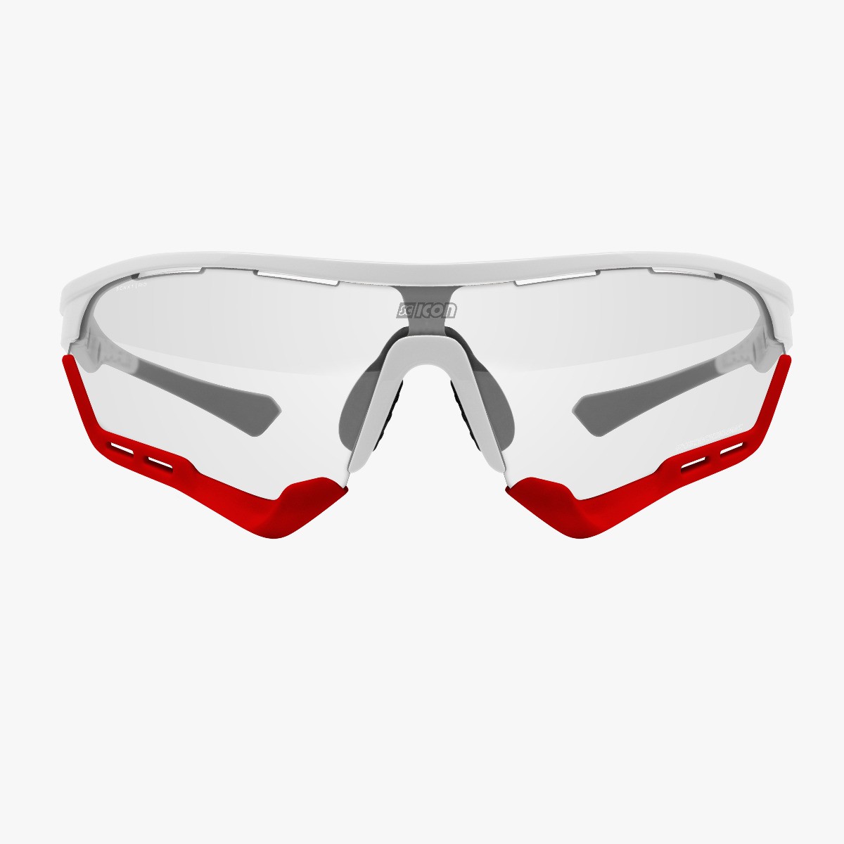 Scicon Sports | Aerotech Sport Cycling Performance Sunglasses - White Gloss / Photocromatic Red - EY13180205