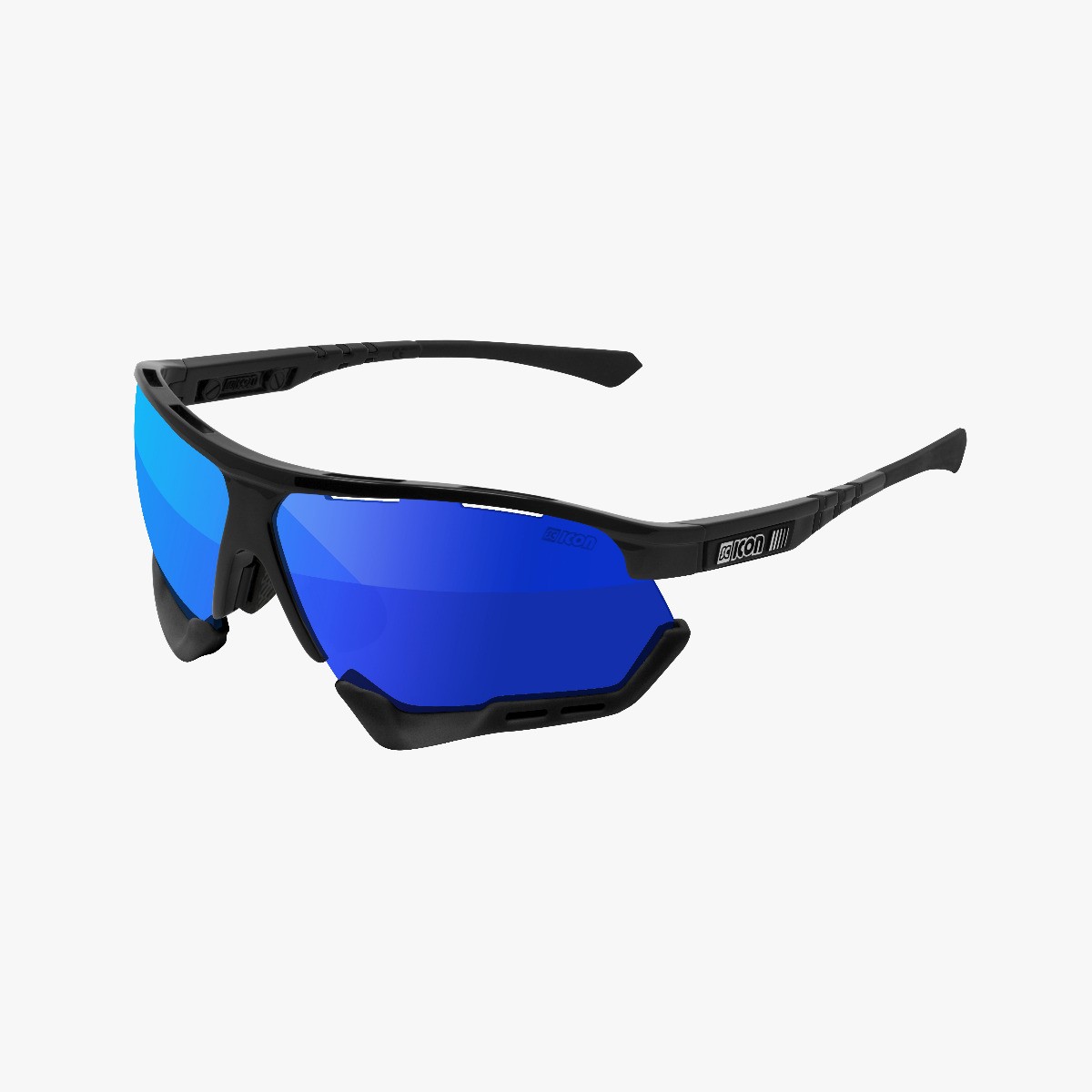 Scicon Sports | Aerocomfort Sport Cycling Performance Sunglasses - Black / Blue - EY15030202
