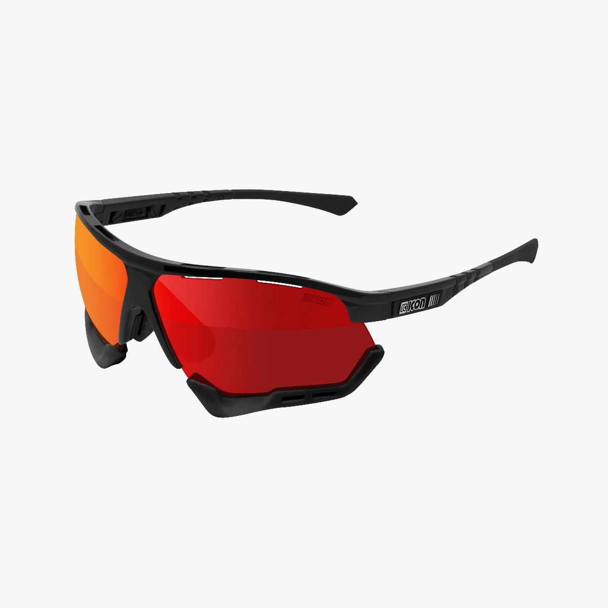 Scicon Sports | Aerocomfort Sport Cycling Performance Sunglasses - Black / Red - EY15060203
