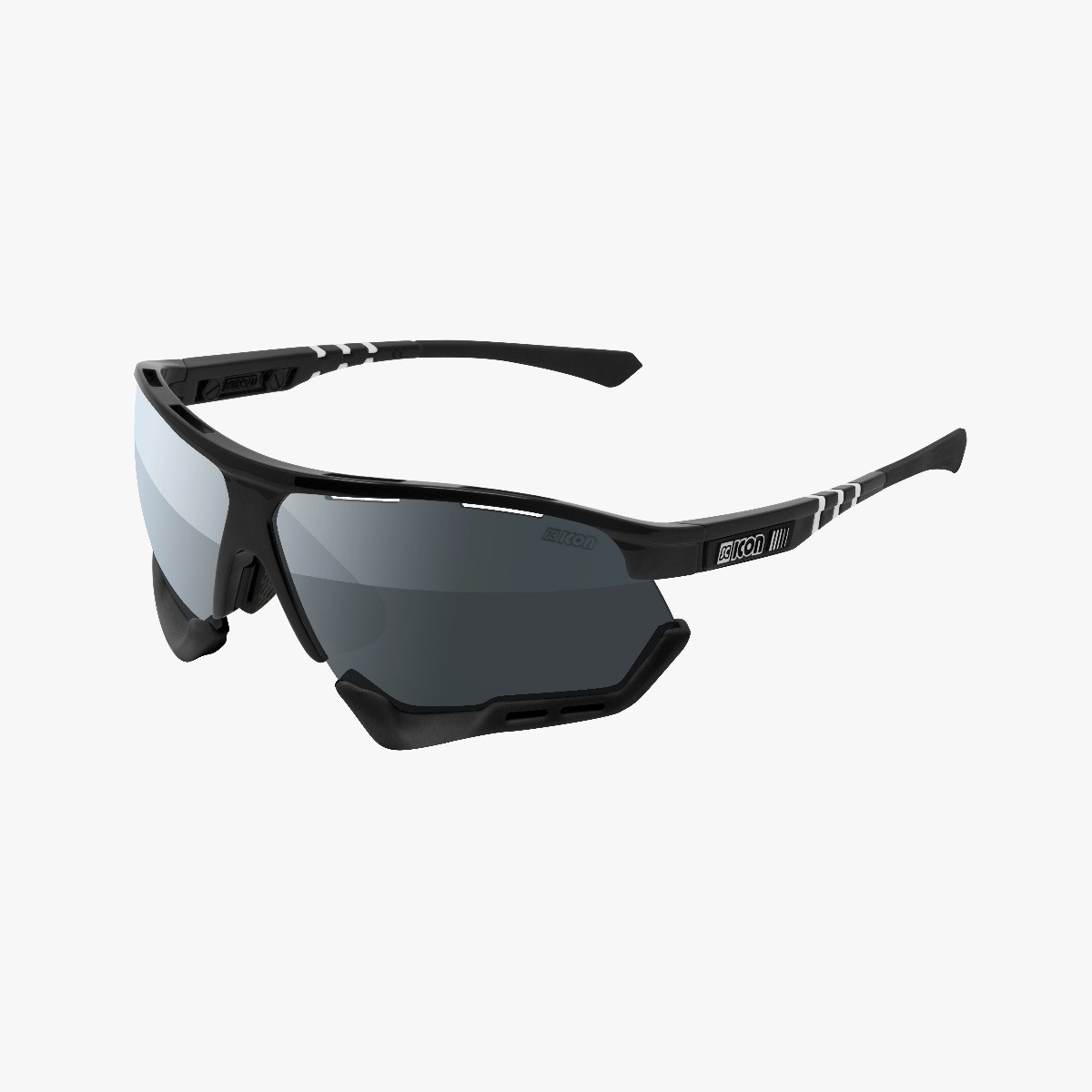 Scicon Sports | Aerocomfort Sport Cycling Performance Sunglasses - Black / Silver - EY15080205
