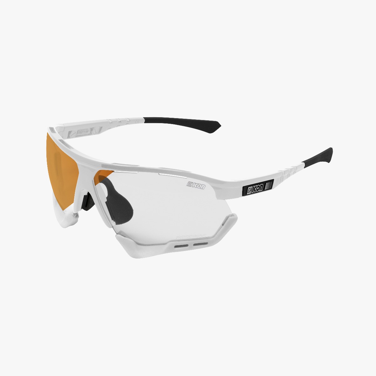 Scicon Sports | Aerocomfort Sport Cycling Performance Sunglasses - White Gloss / Photocromatic Bronze - EY15170401
