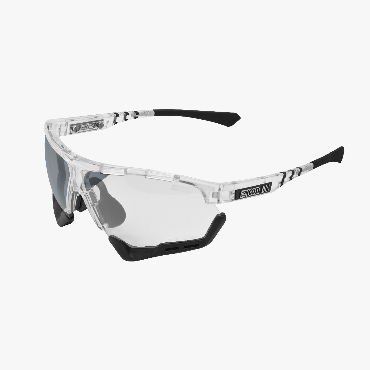 Scicon Sports | Aerocomfort Sport Cycling Performance Sunglasses - Crystal Gloss / Photocromatic Silver - EY15180705
