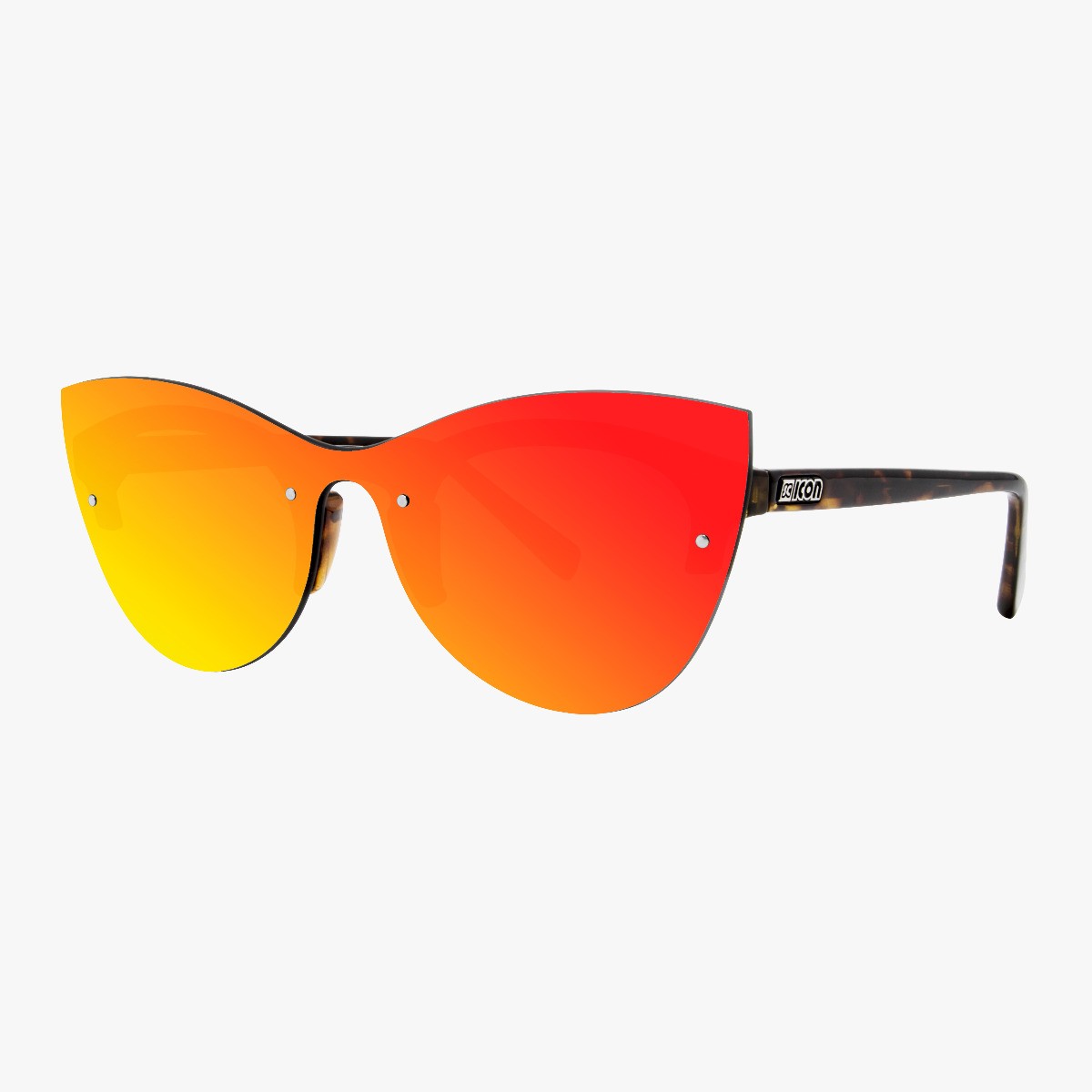 Scicon Sports | Phantom Lifestyle Women's Sunglasses - Demi Frame, Red Lens - EY180606