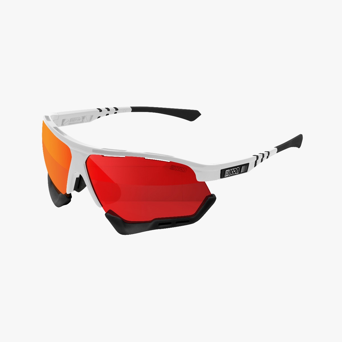 Aerocomfort performance sunglasses scnpp white frame red lenses EY19060403
