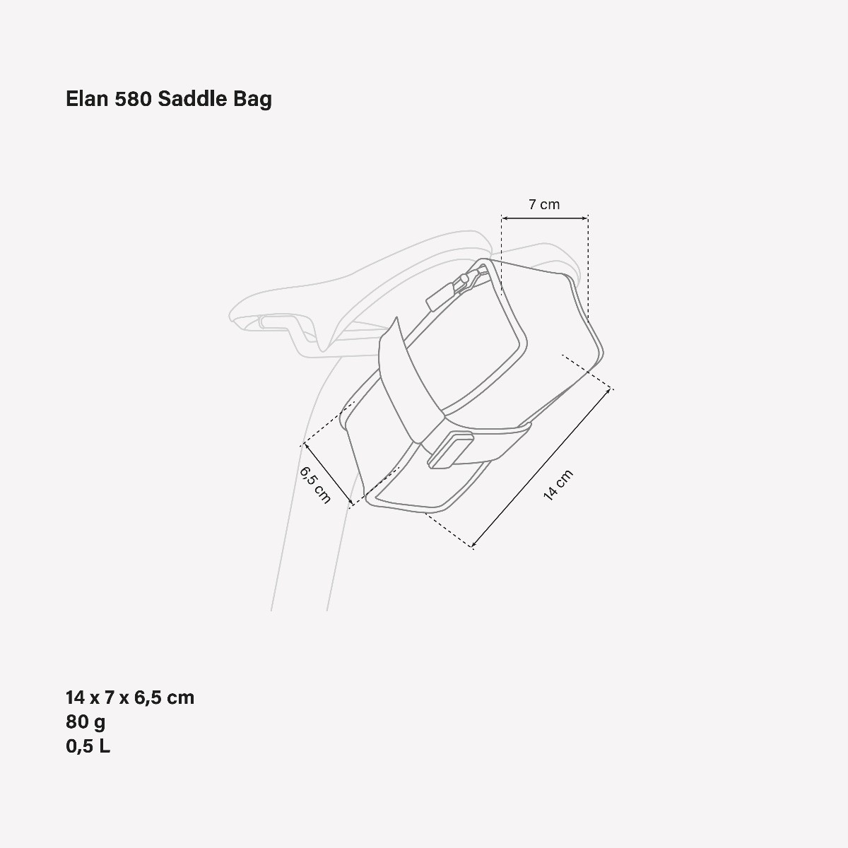 SAC DE SELLE ELAN 580