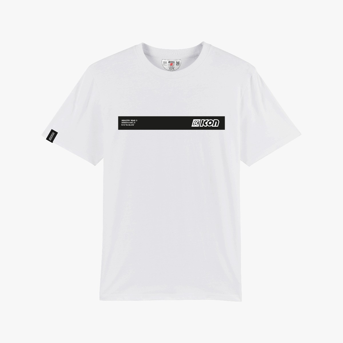 Scicon Sports | Stripe Logo Lifestyle Cotton T-shirt - White - TS61831