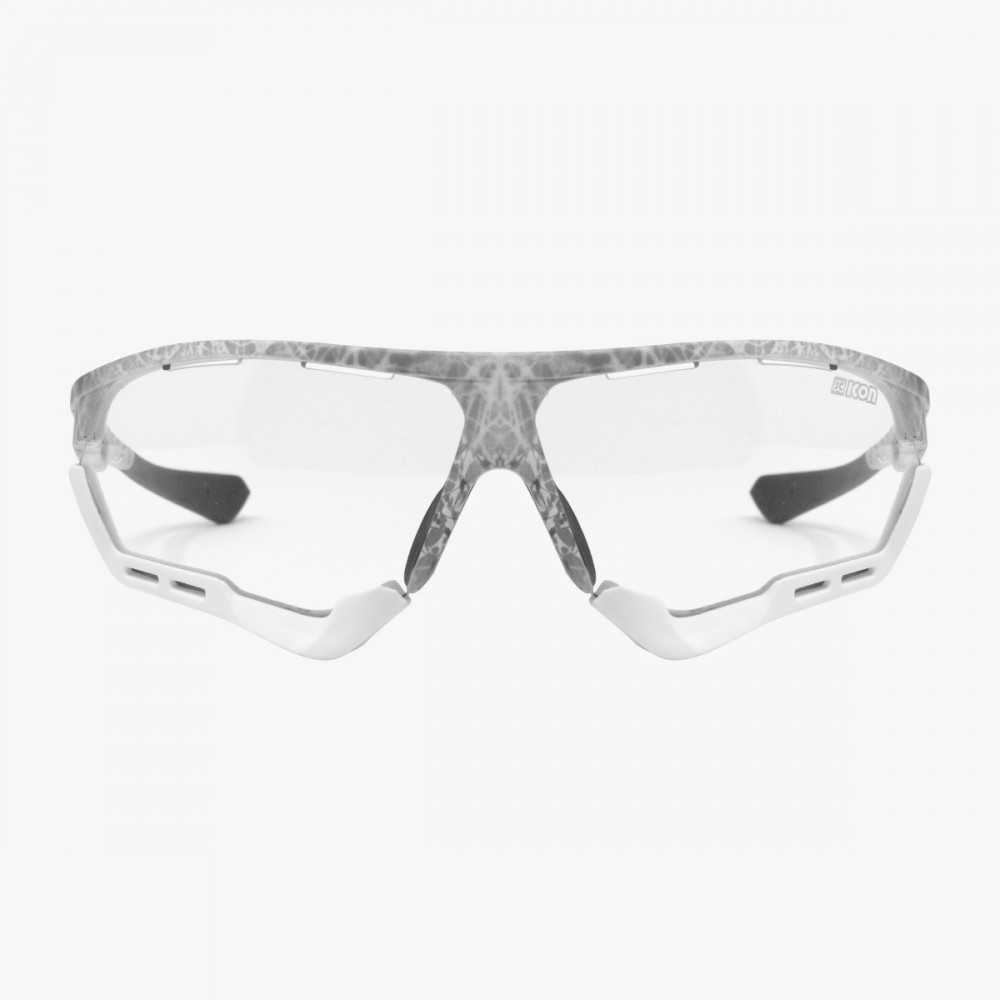 Scicon Sports | Aerocomfort Sport Cycling Performance Sunglasses - Frozen White / Photocromatic Blue - EY15130502
