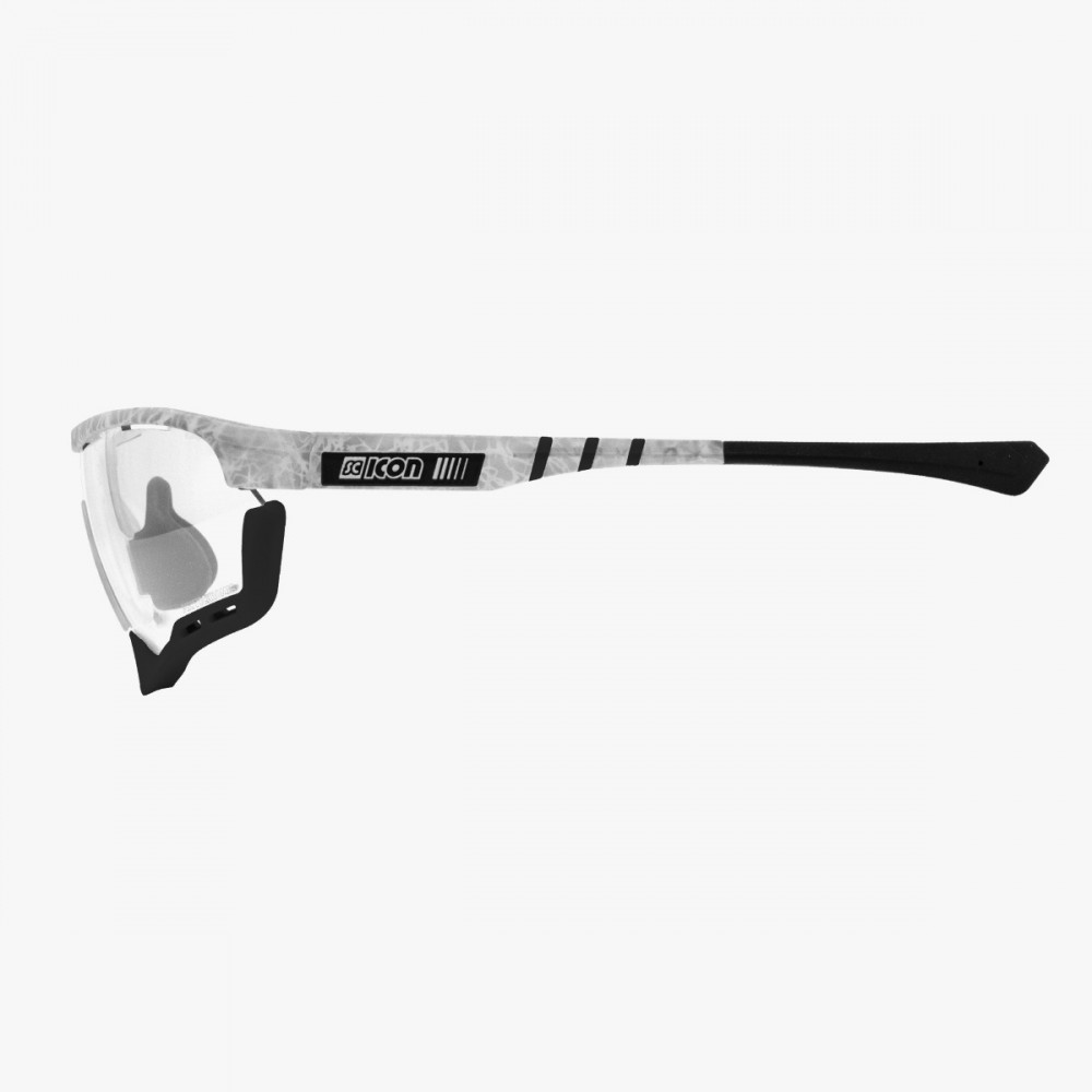 Scicon Sports | Aerotech Sport Cycling Performance Sunglasses - Frozen White / Photocromatic Bronze - EY13170501
