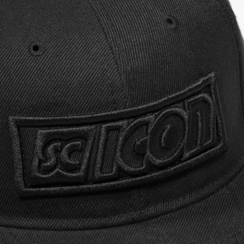 SCICON BLACK ON BLACK LOGO SNAPBACK CAP