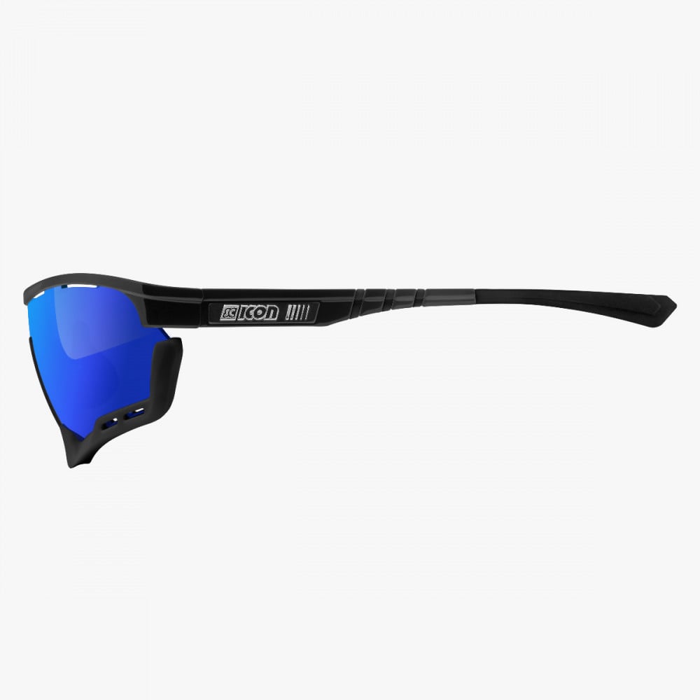 Scicon Sports | Aerotech Sport Cycling Performance Sunglasses - Black / Blue - EY13030202