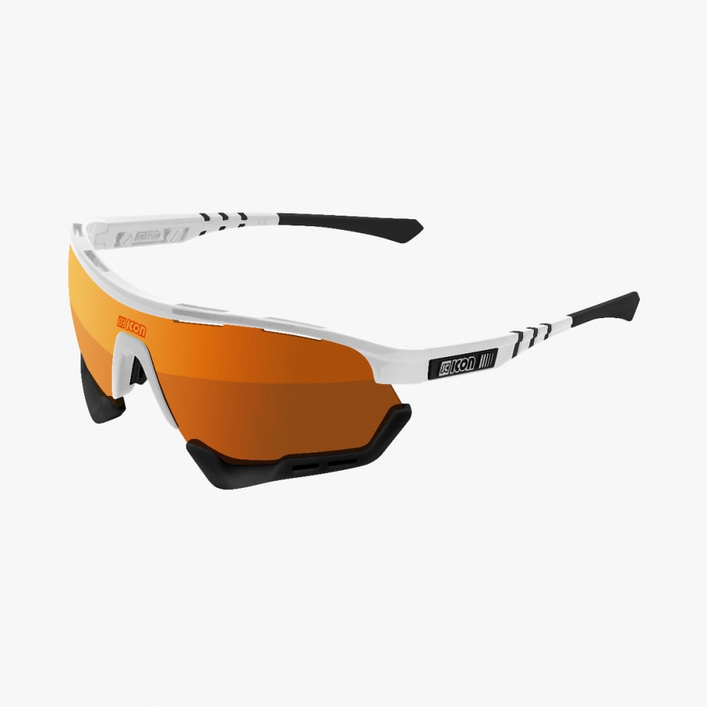 Scicon Sports | Aerotech Sport Cycling Performance Sunglasses - White / Bronze - EY13070401
