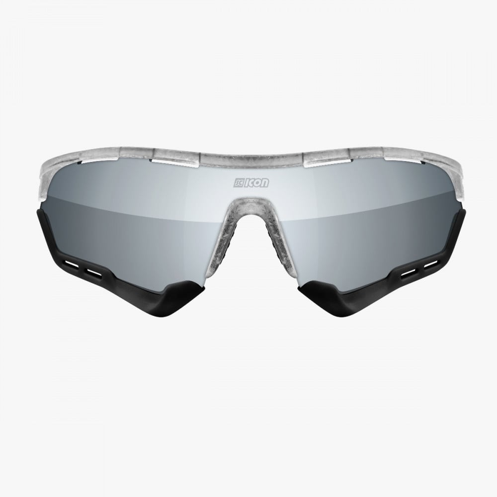 Scicon Sports | Aerotech Sport Cycling Performance Sunglasses - Frozen White / Silver - EY13080505

