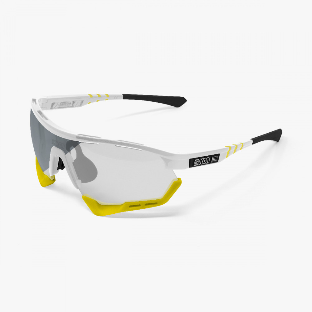 Scicon Sports | Aerotech Sport Performance Sunglasses - White / Photochromic Silver - EY14180405