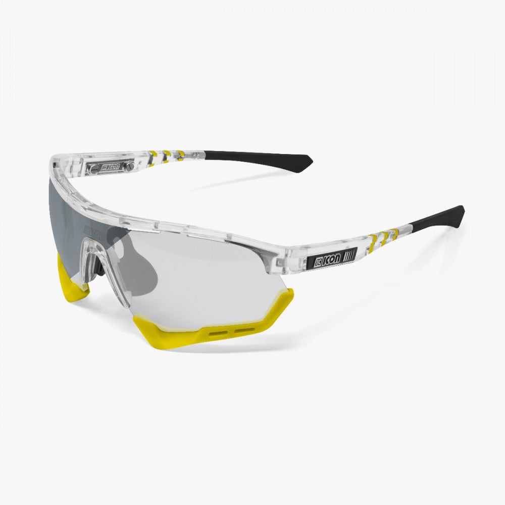 Scicon Sports | Aerotech Sport Cycling Performance Sunglasses - Crystal / Photocromatic Silver - EY13180705