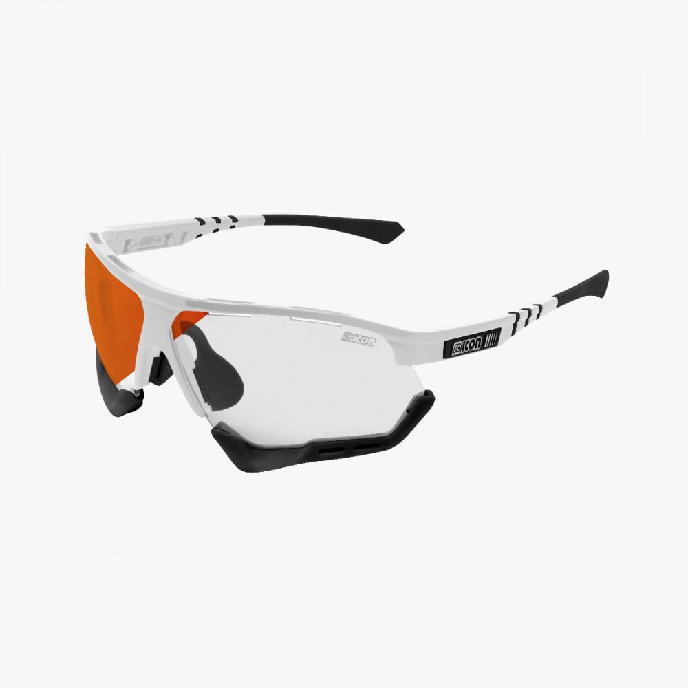 Scicon Sports | Aerocomfort Sport Cycling Performance Sunglasses - White Gloss / Photocromatic Red - EY15160403
