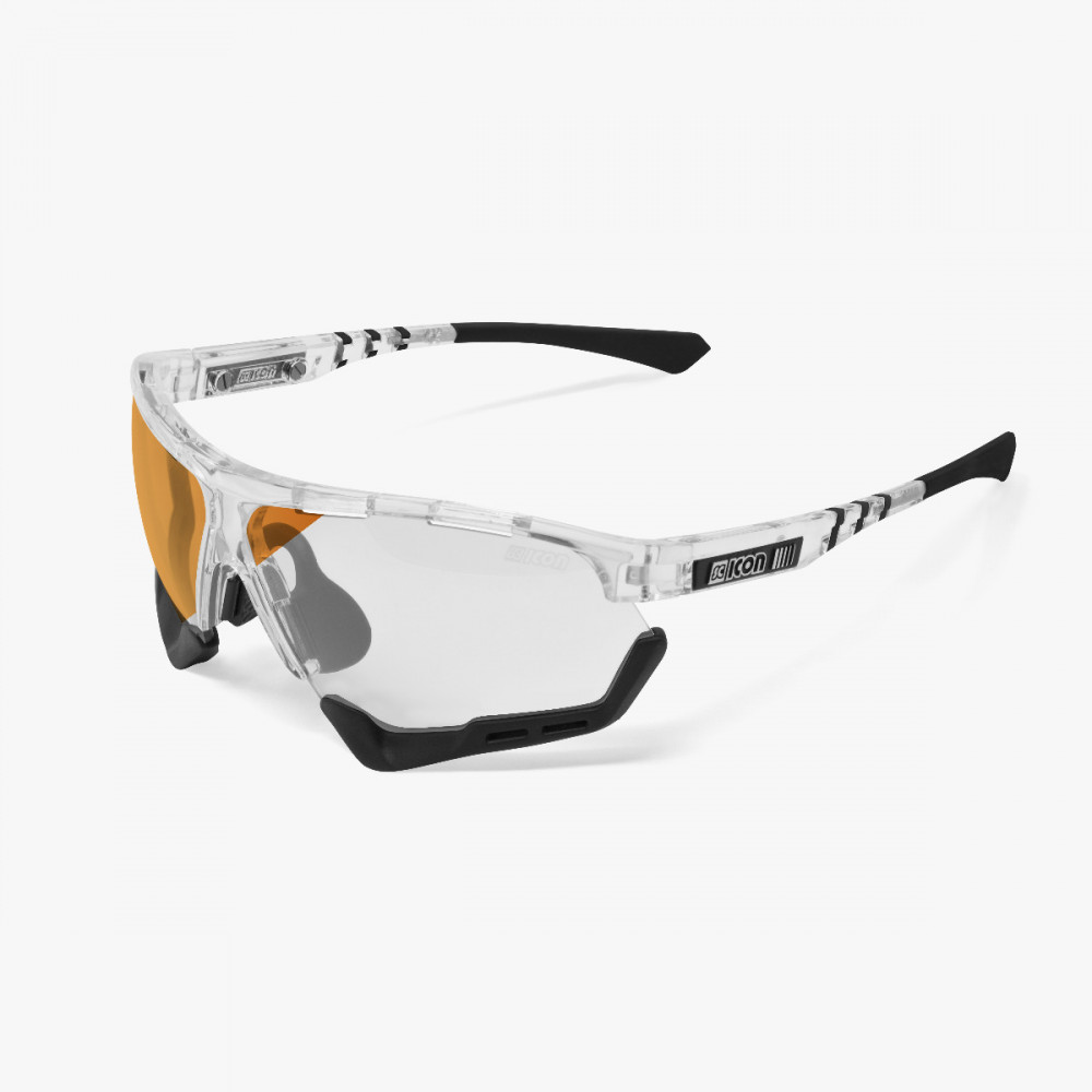 Scicon Sports | Aerocomfort Sport Cycling Performance Sunglasses - Crystal Gloss / Photocromatic Bronze - EY15170701
